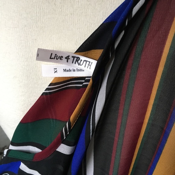 Sheer Flowy Striped Duster (Vintage Style) - Picture 4 of 4